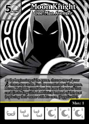 Marvel Dice Masters  Avengers Infinity Gauntlet card 118 Moon Knight: One-Man Avenger