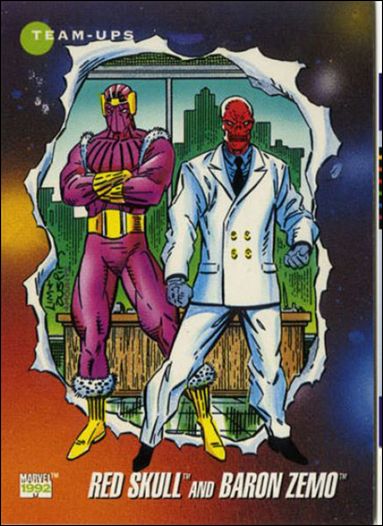 Marvel Universe: Series 3 (Base Set) card 99 Red Skull and Baron Zemo
