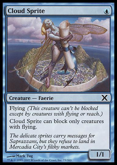 Magic the Gathering: 10th Edition (Base Set) card 75 Cloud Sprite