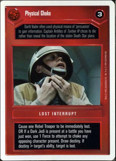 Star Wars: Premiere Unlimited (Base Set) card 93 Physical Choke