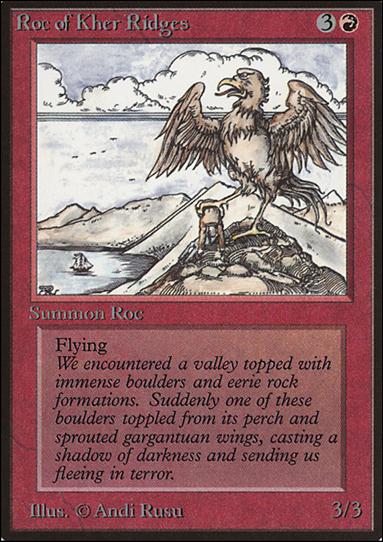 Magic the Gathering: Limited Edition Beta (Base Set) card 171 Roc of Kher Ridges
