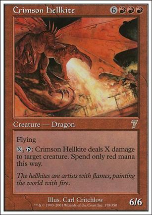 Magic the Gathering: 7th Edition (Base Set) card 178 Crimson Hellkite