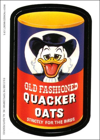 Wacky Packages All-New: Series 2 (Magnet Subset) card 3 Quacker Oats