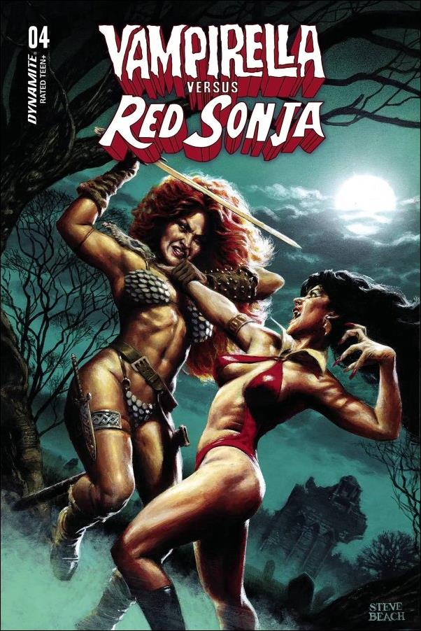 Vampirella vs Red Sonja issue 4-C Steve Beach Cover