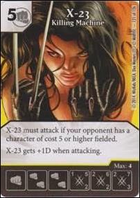 Marvel Dice Masters Uncanny X-Men  card 121 X-23: Killing Machine