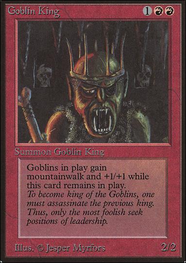 Magic the Gathering: Limited Edition Beta (Base Set) card 155 Goblin King