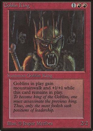 Magic the Gathering: Limited Edition Beta (Base Set) card 155 Goblin King