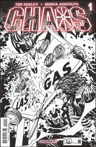 Chaos issue 1-F Charlie Adlard 1:25 Black & White Cover