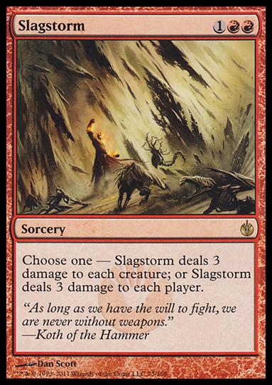 Magic the Gathering: Mirrodin Besieged (Base Set) card 75 Slagstorm