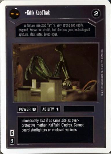 Star Wars: Premiere Unlimited (Base Set) card 7 Kitik Keed'kak