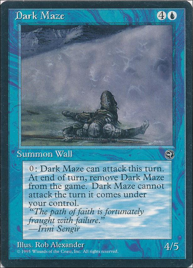 Magic the Gathering: Homelands (Base Set) card 25 Dark Maze