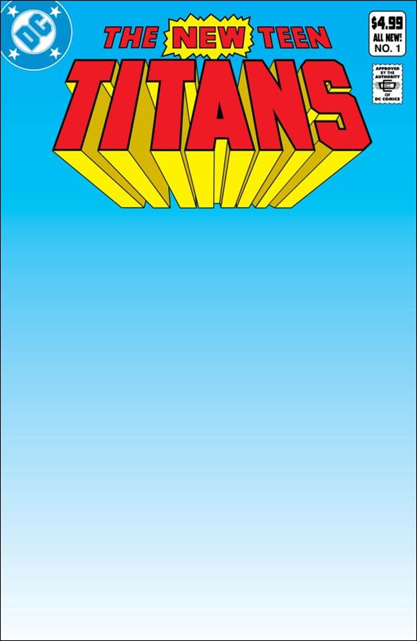 New Teen Titans (1980) issue 1-H Facsimile Edition (2023) Blank Cardstock Cover