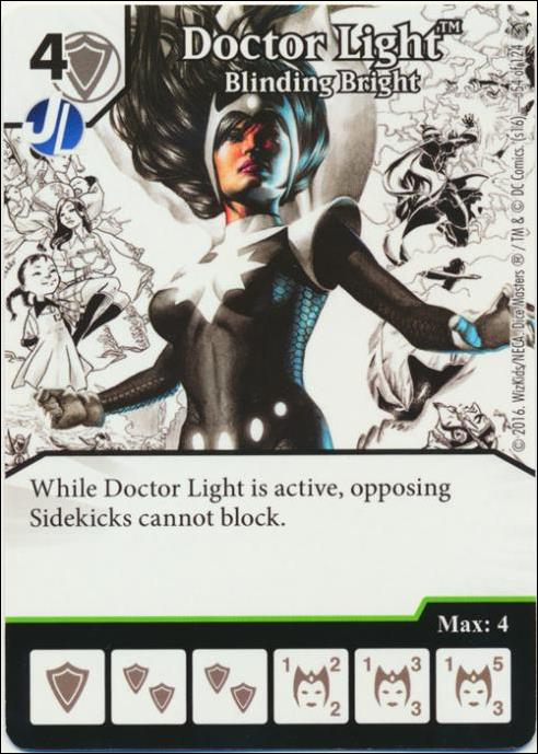 DC Comics Dice Masters Green Arrow and The Flash card 54 Doctor Light: Blinding Bright
