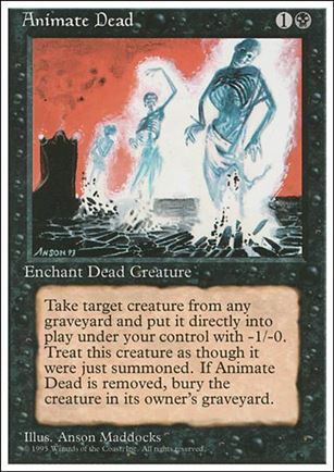 Magic the Gathering: 4th Edition (Base Set) card 118 Animate Dead