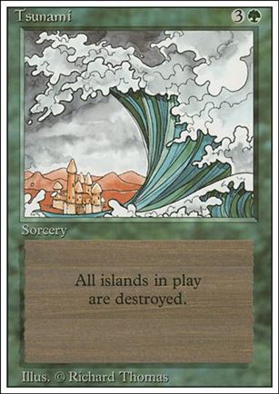 Magic the Gathering: Revised (Base Set) card 222 Tsunami