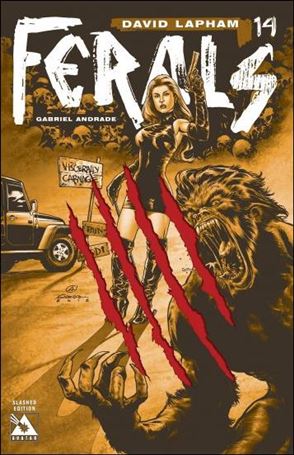 Ferals issue 14-D Slashed Cover 1:3