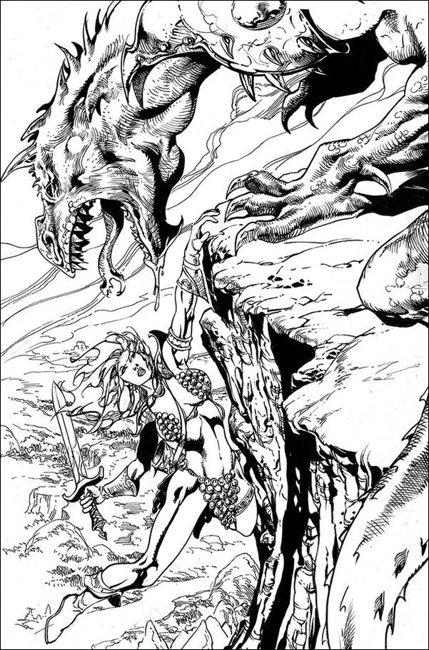 Killing Red Sonja issue 5-G Roberto Castro 1:15 Black & White Virgin Cover