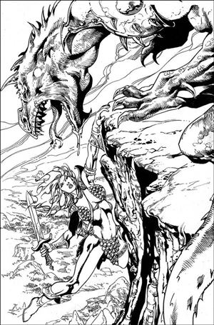 Killing Red Sonja issue 5-G Roberto Castro 1:15 Black & White Virgin Cover