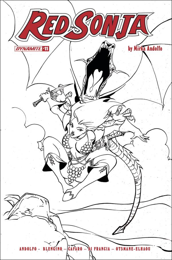 Red Sonja (2021) issue 11-I Roberto Castro 1:7 Black & White Cover