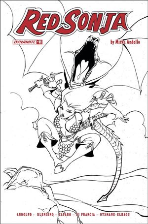 Red Sonja (2021) issue 11-I Roberto Castro 1:7 Black & White Cover