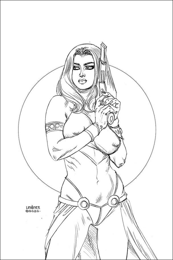 Dejah Thoris (2019) issue 10-O Joseph Michael Linsner 1:40 B&W Virgin Cover