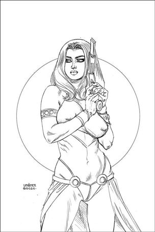 Dejah Thoris (2019) issue 10-O Joseph Michael Linsner 1:40 B&W Virgin Cover