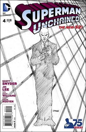 Superman Unchained issue 4-L Jim Lee 1:300 Sketch Cover