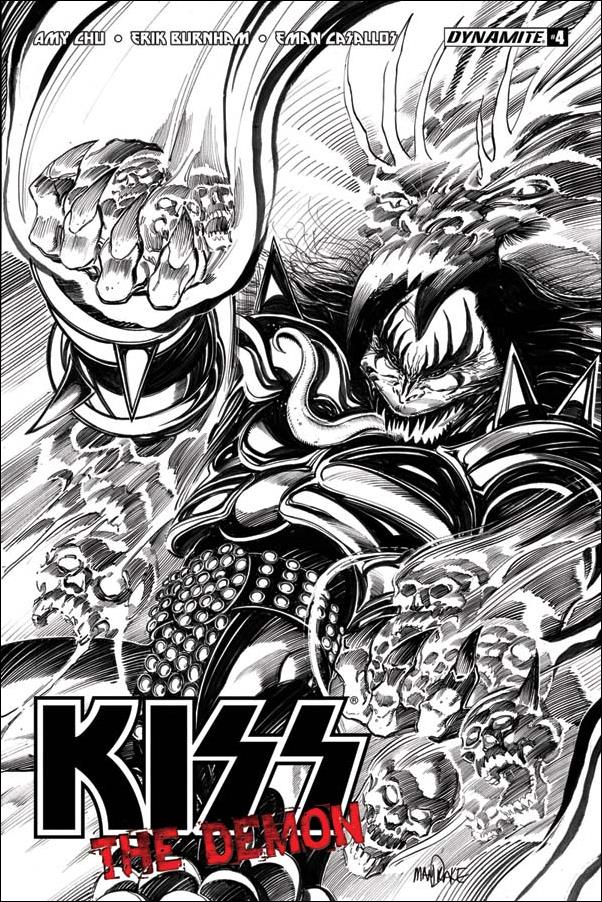 KISS: The Demon issue 4-F B&W Tom Mandrake Cover