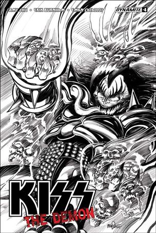 KISS: The Demon issue 4-F B&W Tom Mandrake Cover