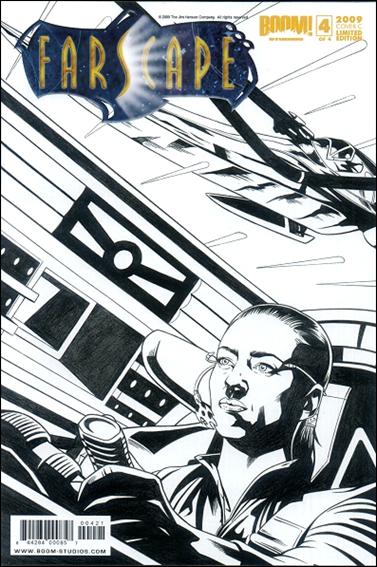 Farscape (2008) issue 4-C Joe Corroney Black and White Cover
