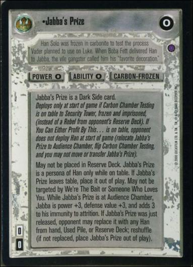Star Wars: Reflections II: Expanding the Galaxy (Base Set) card 33 Jabba's Prize