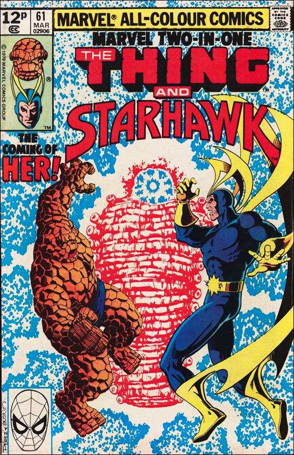 Marvel Two-in-One (1974) issue 61-B UK Price Cover