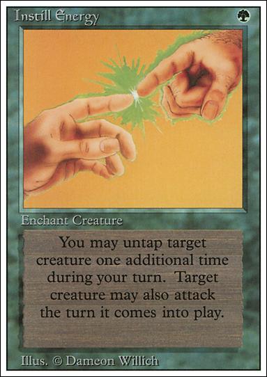 Magic the Gathering: Revised (Base Set) card 203 Instill Energy
