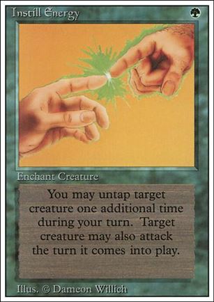 Magic the Gathering: Revised (Base Set) card 203 Instill Energy