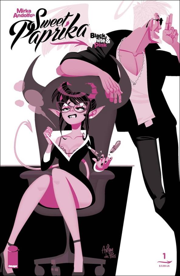 Mirka Andolfo's Sweet Paprika: Black, White, & Pink issue 1-D Arthur de Pins Cover