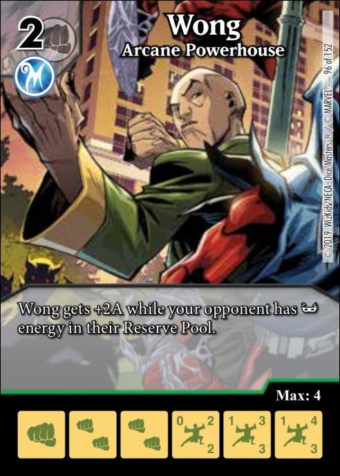Marvel Dice Masters  Avengers Infinity Gauntlet card 96 Wong: Arcane Powerhouse