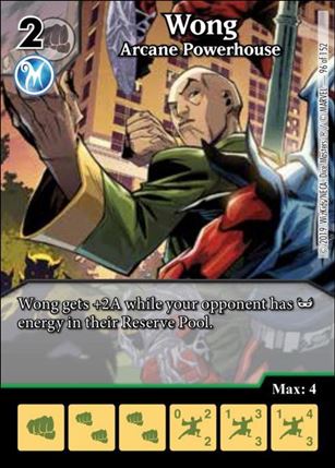 Marvel Dice Masters  Avengers Infinity Gauntlet card 96 Wong: Arcane Powerhouse