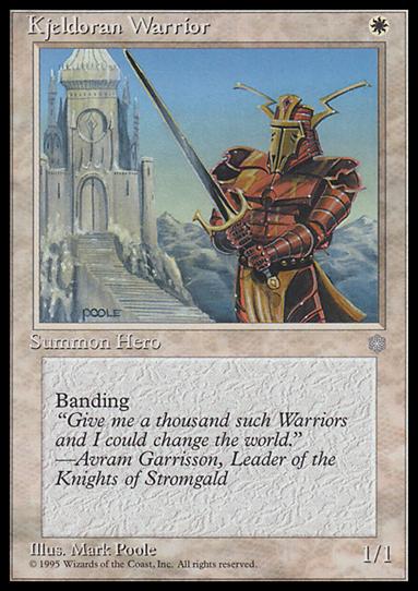 Magic the Gathering: Ice Age (Base Set) card 41 Kjeldoran Warrior