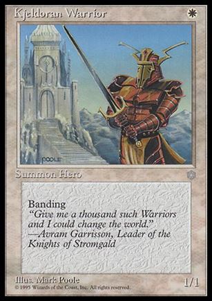 Magic the Gathering: Ice Age (Base Set) card 41 Kjeldoran Warrior