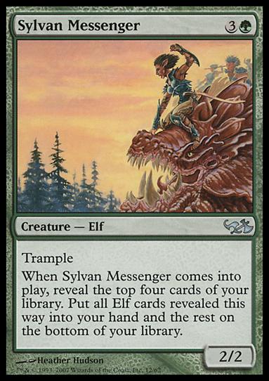 Magic the Gathering: Duel Decks: Elves vs. Goblins (Base Set) card 12 Sylvan Messenger