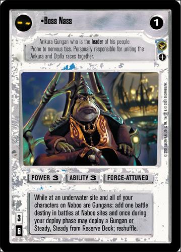 Star Wars: Theed Palace Limited (Base Set) card 67 Boss Nass (Alternate Image)