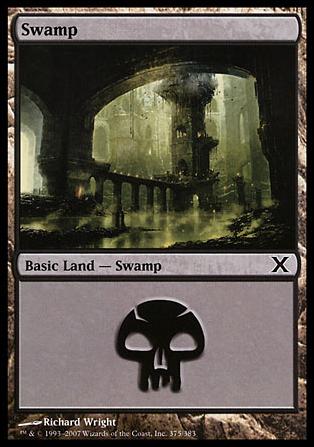 Magic the Gathering: 10th Edition (Base Set) card 375 Swamp
