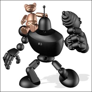 Stikfas figure 7 Mechana Segmented Robot (Black)