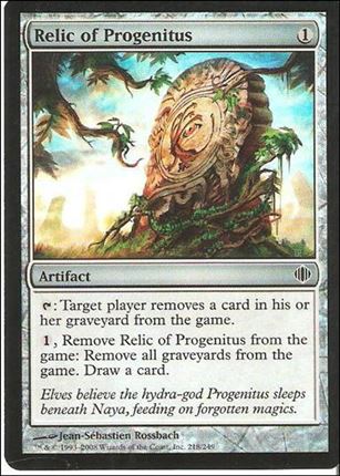 Magic the Gathering: Shards of Alara (Base Set) card 218-B Relic of Progenitus (Foil)