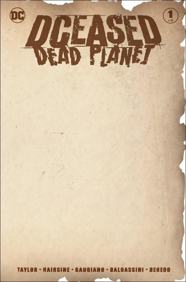 DCeased: Dead Planet issue 1-D Blank/Sketch Cover
