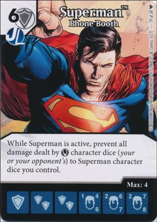DC Comics Dice Masters Superman and Wonder Woman Starter Set card 19 Superman: Phone Booth
