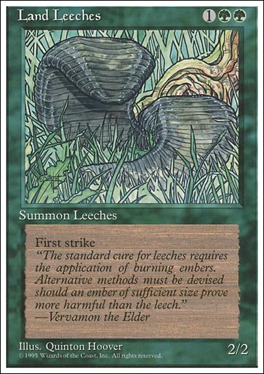 Magic the Gathering: 4th Edition (Base Set) card 255 Land Leeches