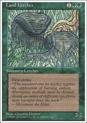 Magic the Gathering: 4th Edition (Base Set) card 255 Land Leeches