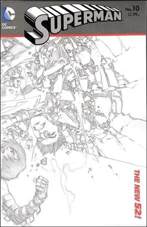 Superman (2011) issue 10-B Ivan Reis Black & White Sketch 1:25 Cover