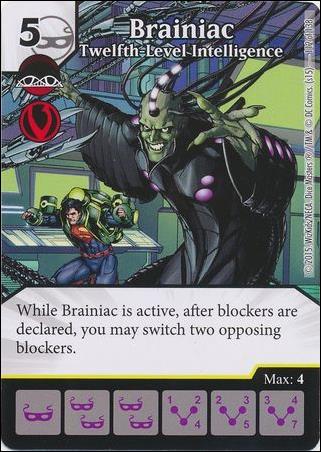DC Comics Dice Masters Justice League  card 110 Brianiac - Twelfth- Level Intelligence